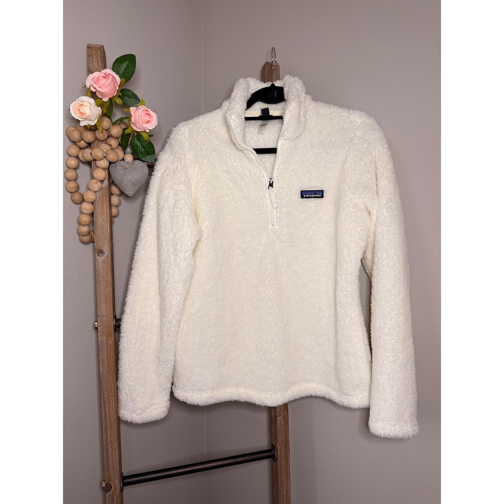 Patagonia Los Gatos 1/4 Zip Fleece Pullover Birch White 25235 Women Medium